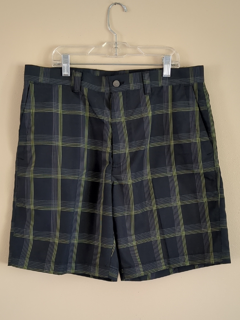 34 Callaway Gray Plaid Golf Shorts Activewear Athletic
